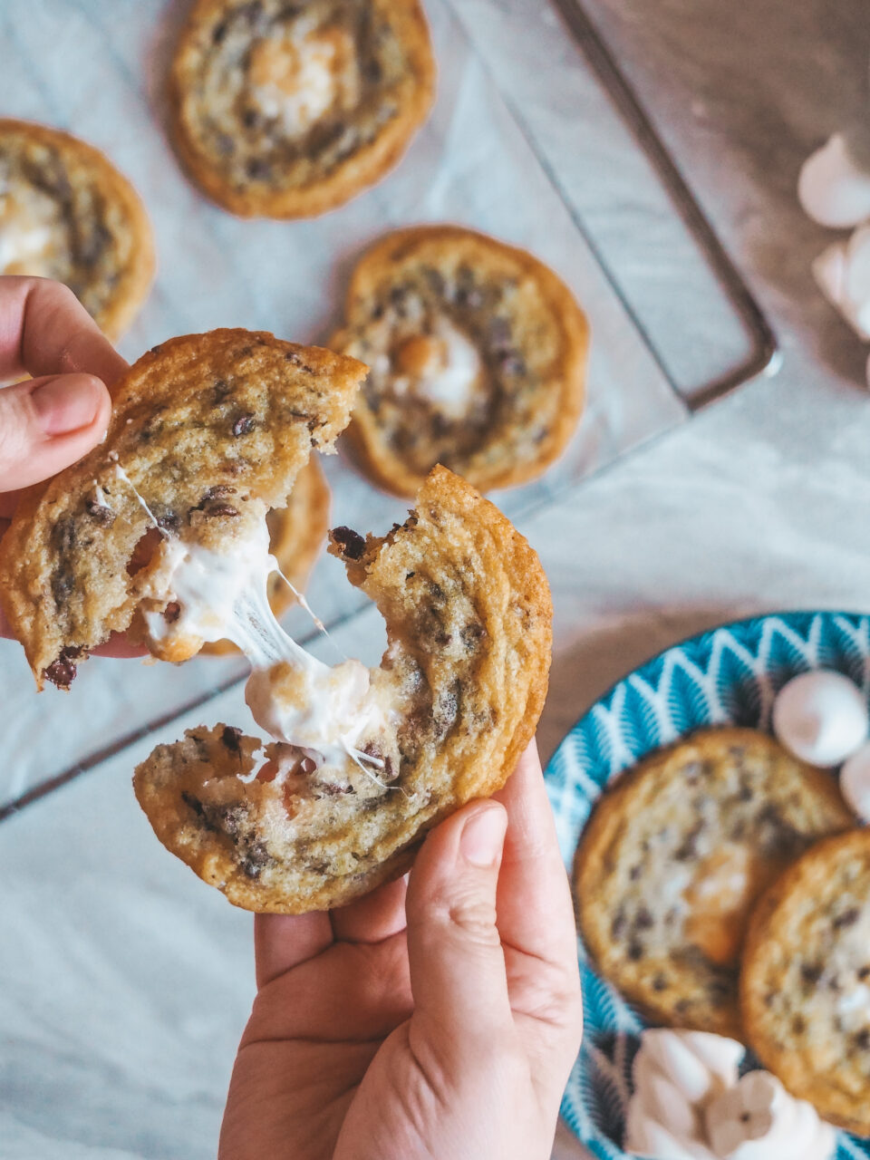 Cookies ripieni ai marshmallow