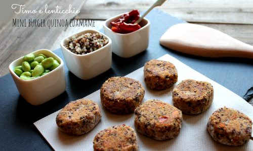 Mini burger di quinoa con edamame