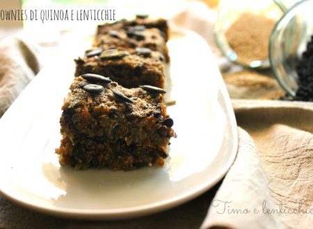 Brownie alla quinoa e lenticchie beluga