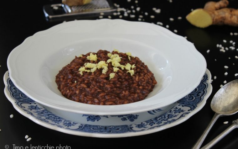 Risotto al cacao senza burro e formaggio