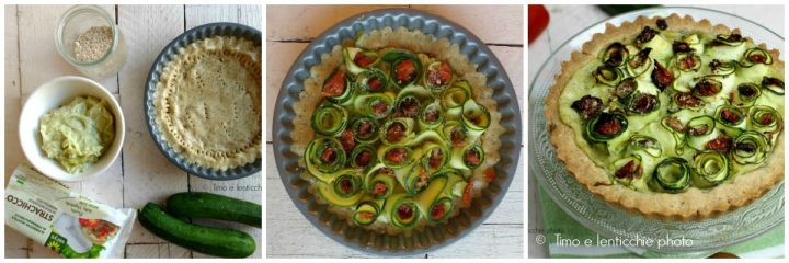 torta salata con zucchine stracchino e pomodori secchi