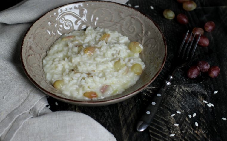 Risotto all'uva apirena senza semi ricetta light