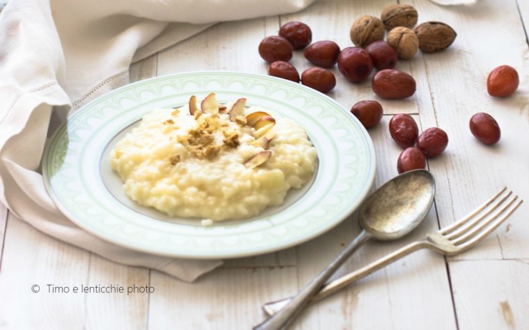 Risotto alle pere giuggiole e noci