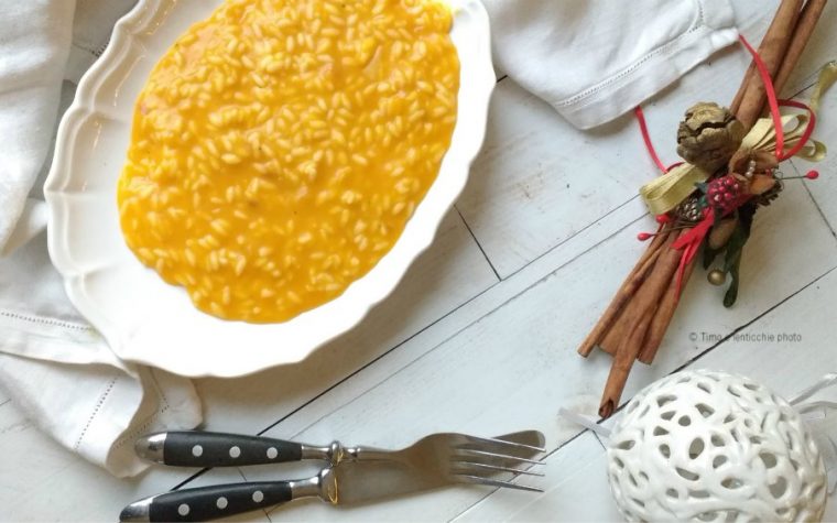 Risotto di zucca e sedano rapa all'onda