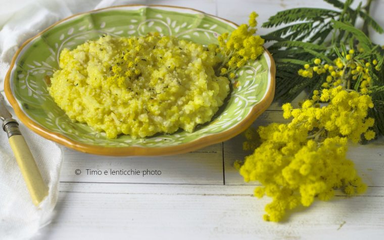 Risotto mimosa ricetta con riso integrale