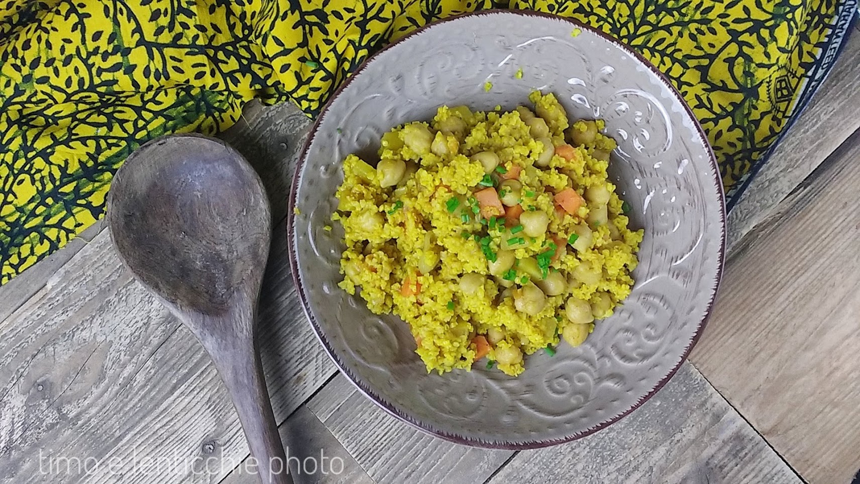 Miglio al curry con ceci e verdure