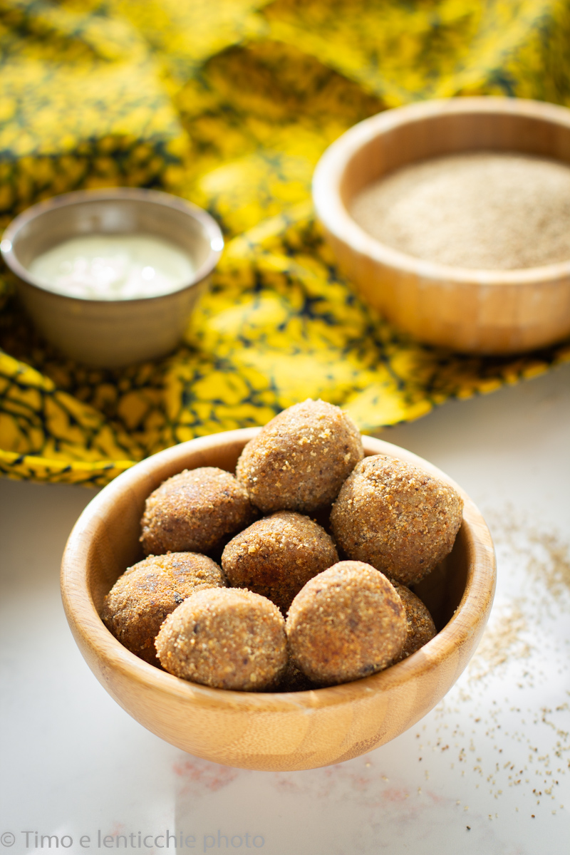Polpette al teff e radicchio