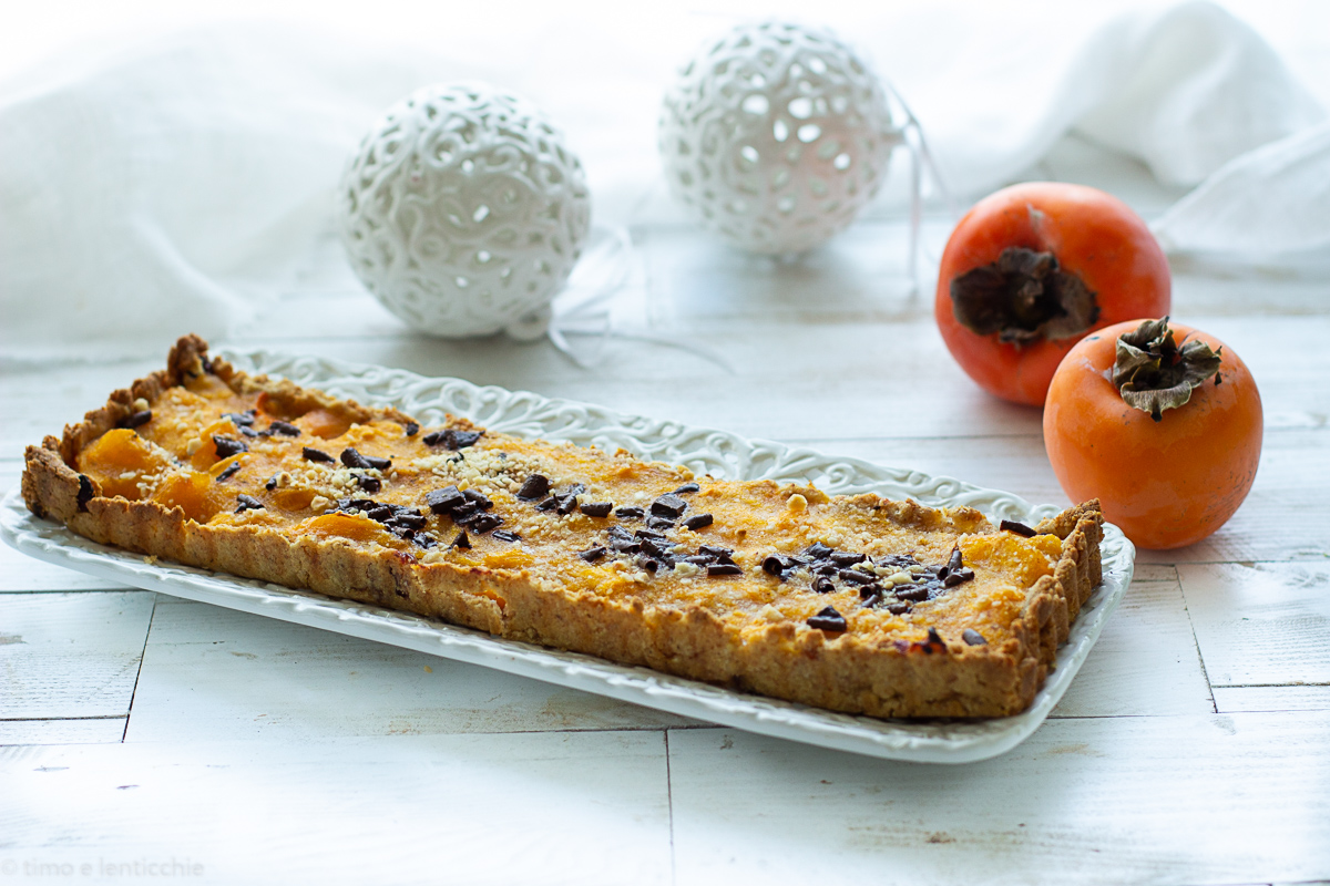 Crostata ai cachi e cioccolato 1