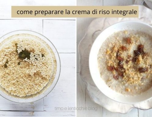 Come cuocere la crema di riso integrale