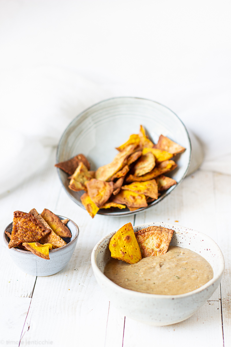 Crackers di ceci con salsa satay - Timo e lenticchie