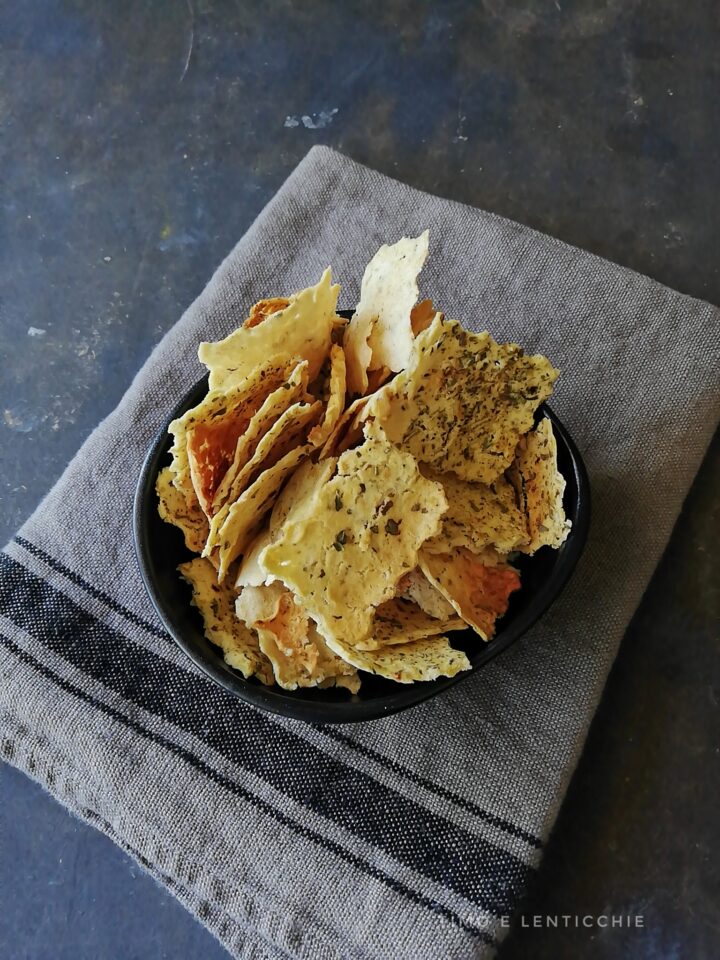 Chips di lenticchie rosse