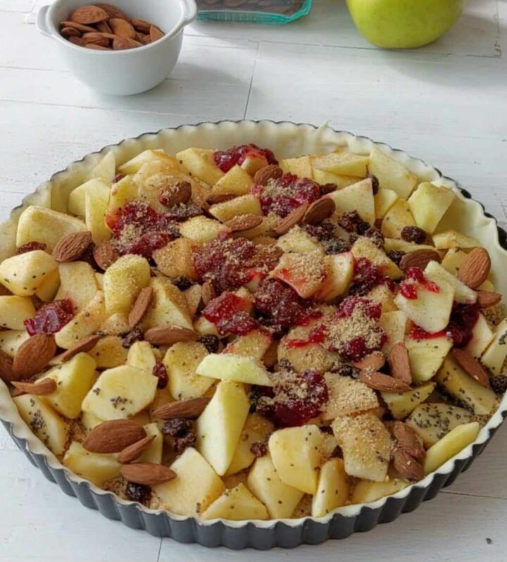 Torta di mele e mandorle alla viennese