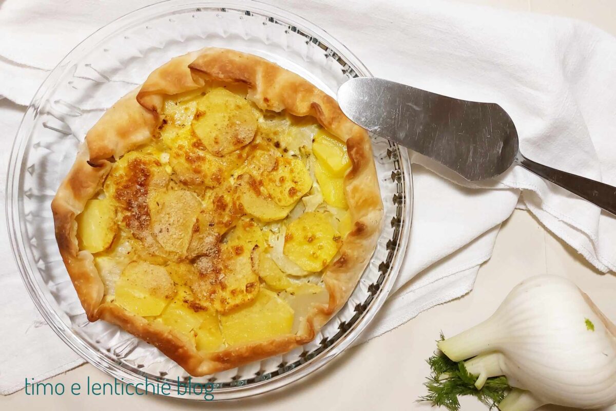 Torta salata finocchi e patate senza glutine