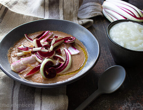 Crema di fagioli con radicchio