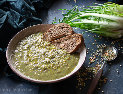 Zuppa di sorgo e puntarelle