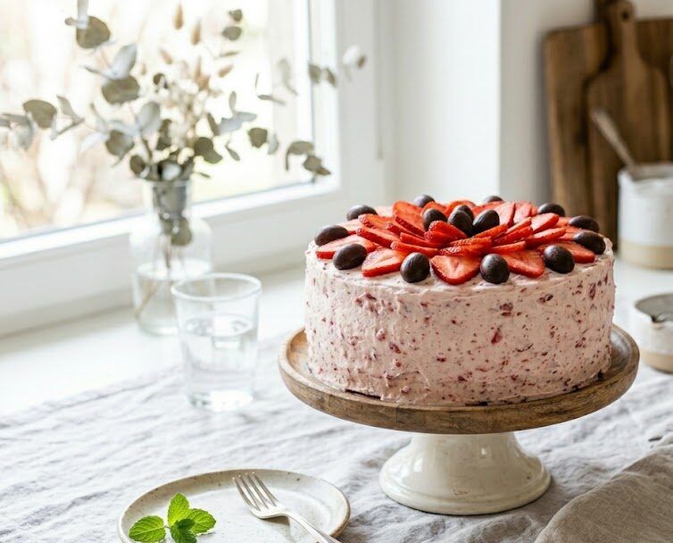 chiffon cake alle fragole