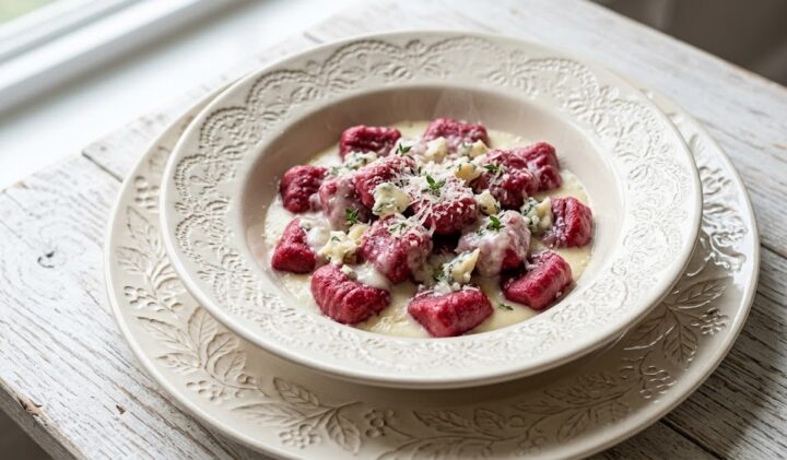 gnocchi alla barbabietola senza uova v