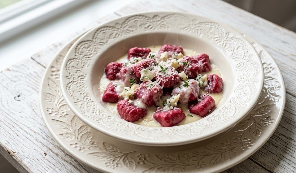 gnocchi alla barbabietola senza uova v