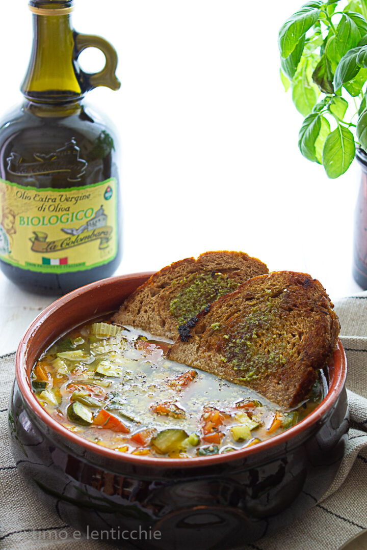 Zuppa estiva zucchine e fagiolini