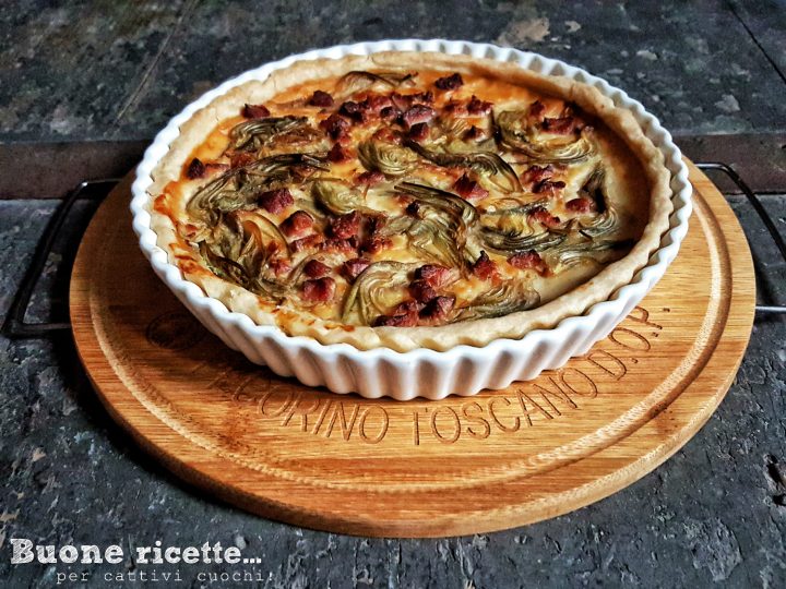 torta salata con carciofi