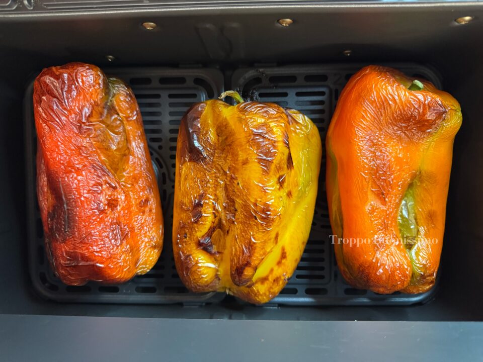 Peperoni arrostiti in friggitrice ad aria
