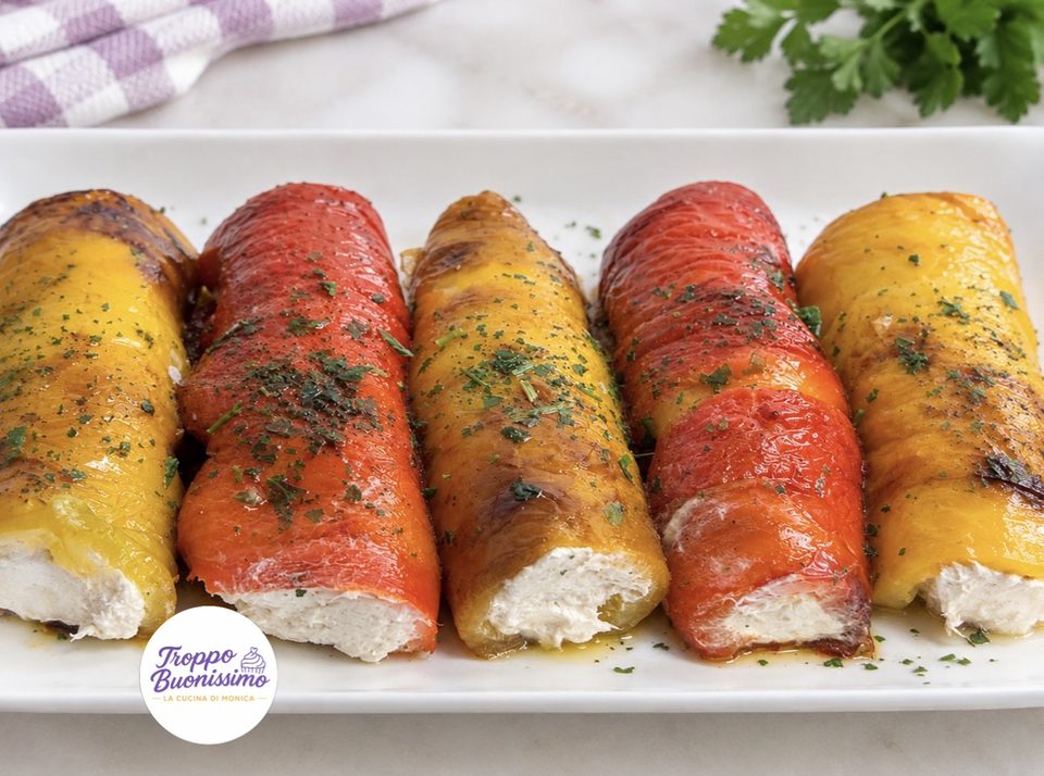 involtini di peperoni con tonno e robiola