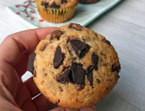 Muffin senza burro con pezzi di cioccolato