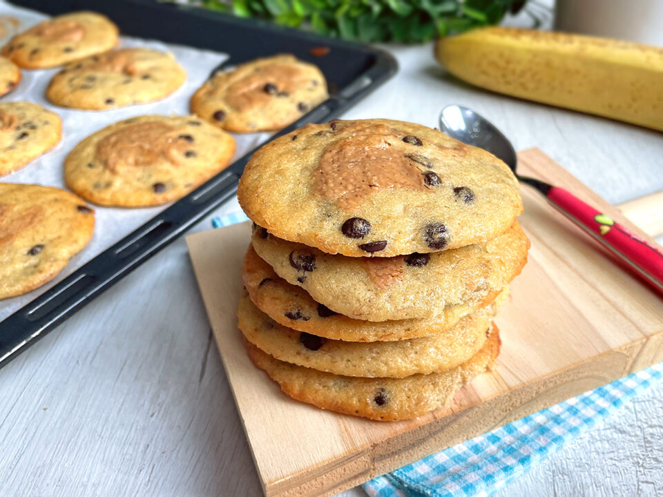 Biscotti morbidi banana e burro di arachidi