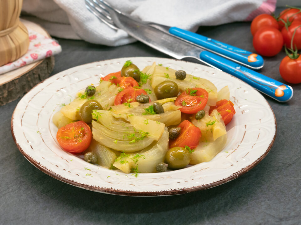 Finocchi alla mediterranea in padella
