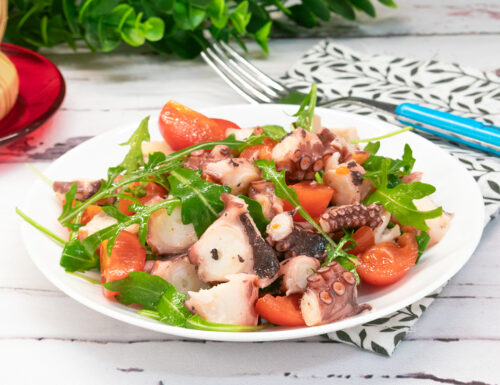 Insalata di polpo pomodorini e rucola