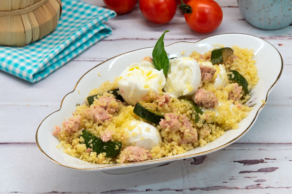 Cous cous con tonno e mozzarella di bufala