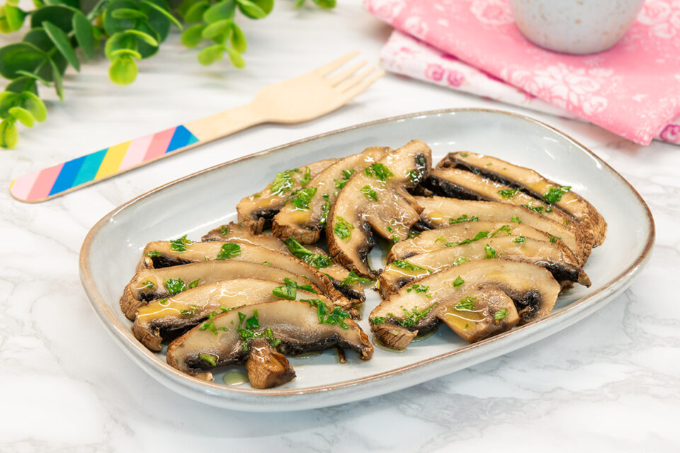 Tagliata di funghi portobello