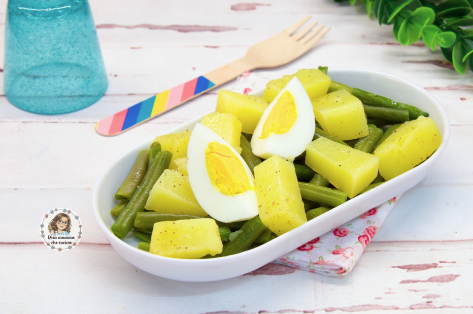 Insalata di patate fagiolini e uova sode