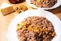 Risotto con radicchio di Verona, caciotta a crosta fiorita e noci.