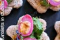 Fiorellini di primavera - Canapè ai carletti e uova di quaglia