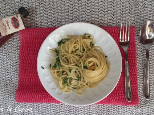 Spaghetti con colatura di alici