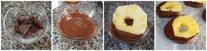 Ananas al cioccolato fondente