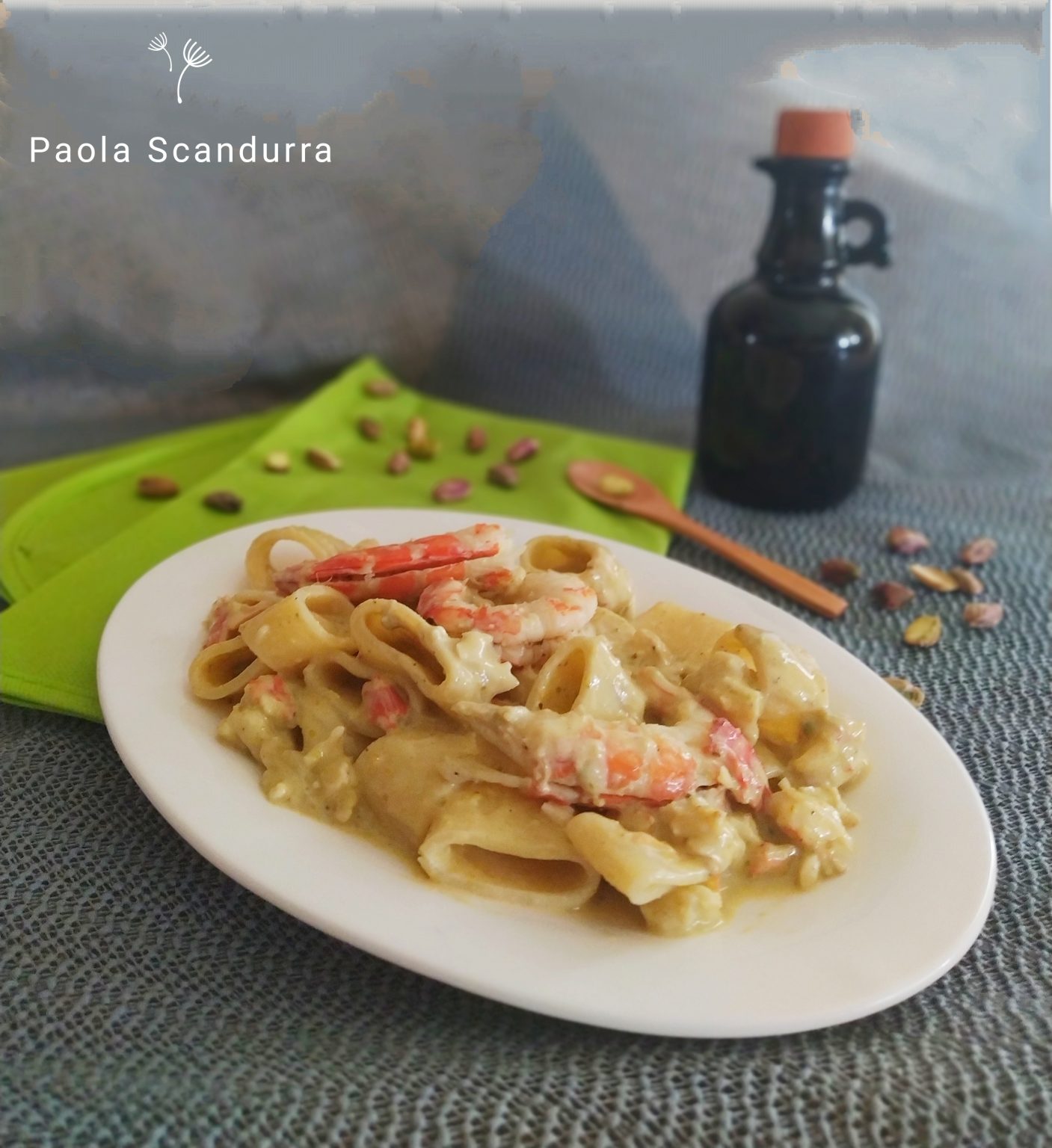 Calamarata con gamberi e crema di pistacchio Blog di unavitaincucina