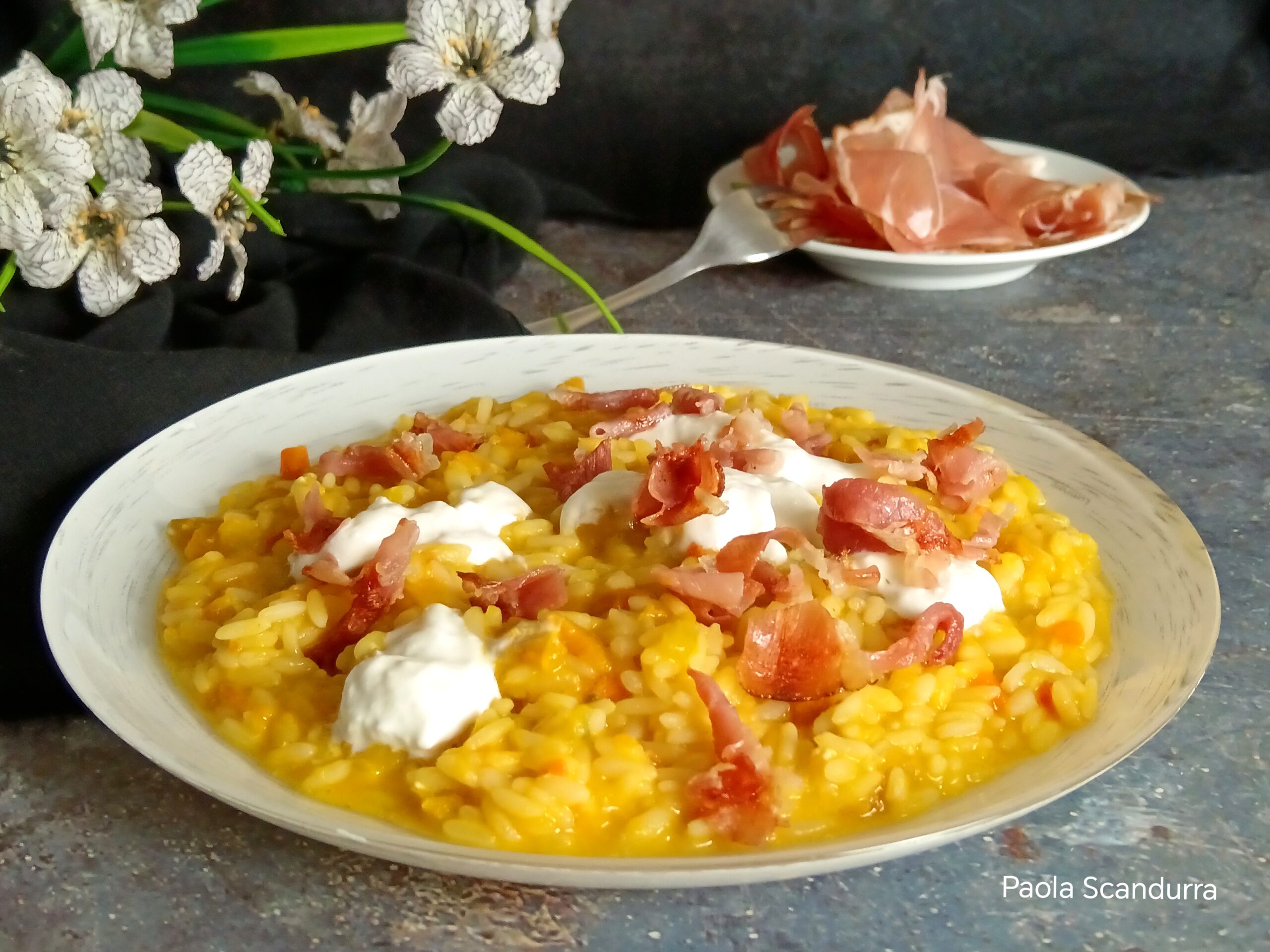 Risotto con crema di zucca e stracciatella - Blog di unavitaincucina