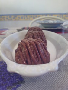 Brownies upside-down con ganache al cioccolato