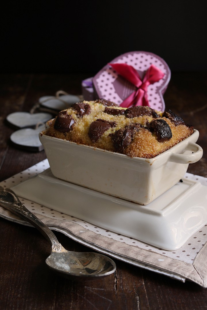 Bread pudding - Pudding di pane e cioccolato