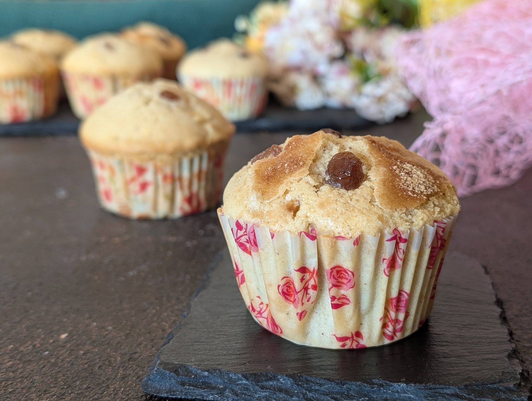 Muffin mele e uvetta senza glutine senza lattosio