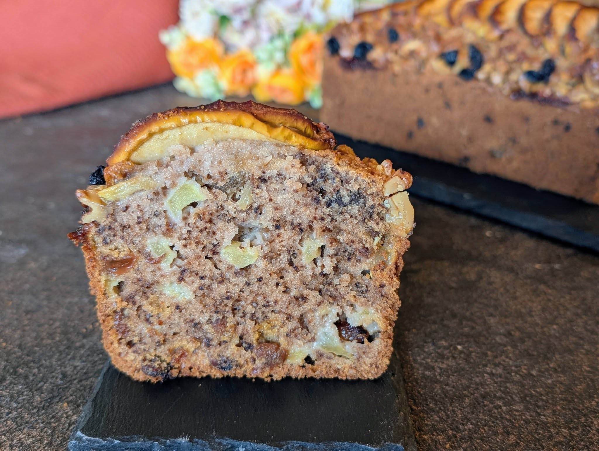 Plumcake mele noci e uvetta senza glutine nè lattosio