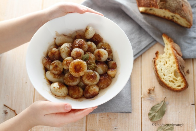 Cipolline in agrodolce - ricetta semplice e veloce · Unoduetresimangia!