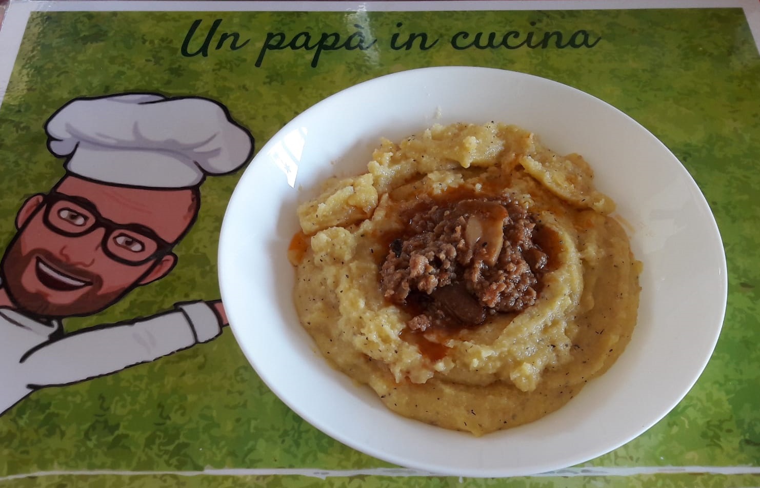 polenta con funghi e salsiccia bimby tm6 tm5 tm31 thermomix pic un papà in cucina con il bimby