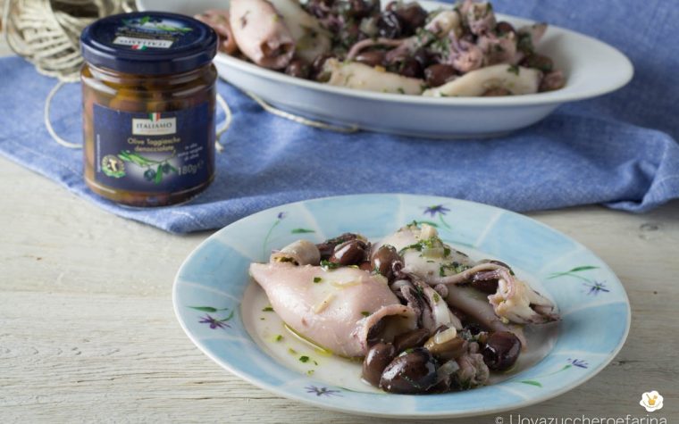 Calamari con olive taggiasche Calamari con olive taggiasche