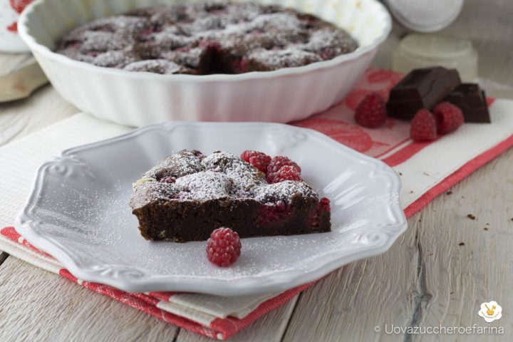 ricetta facile torta cioccolato lamponi