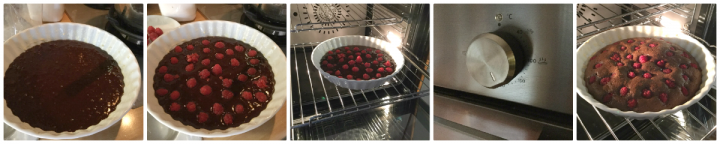 torta cioccolato lamponi cottura passo passo