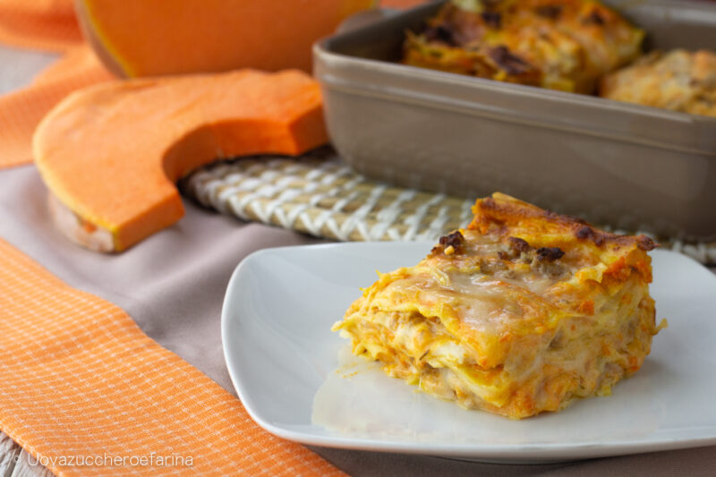 Lasagne zucca e salsiccia