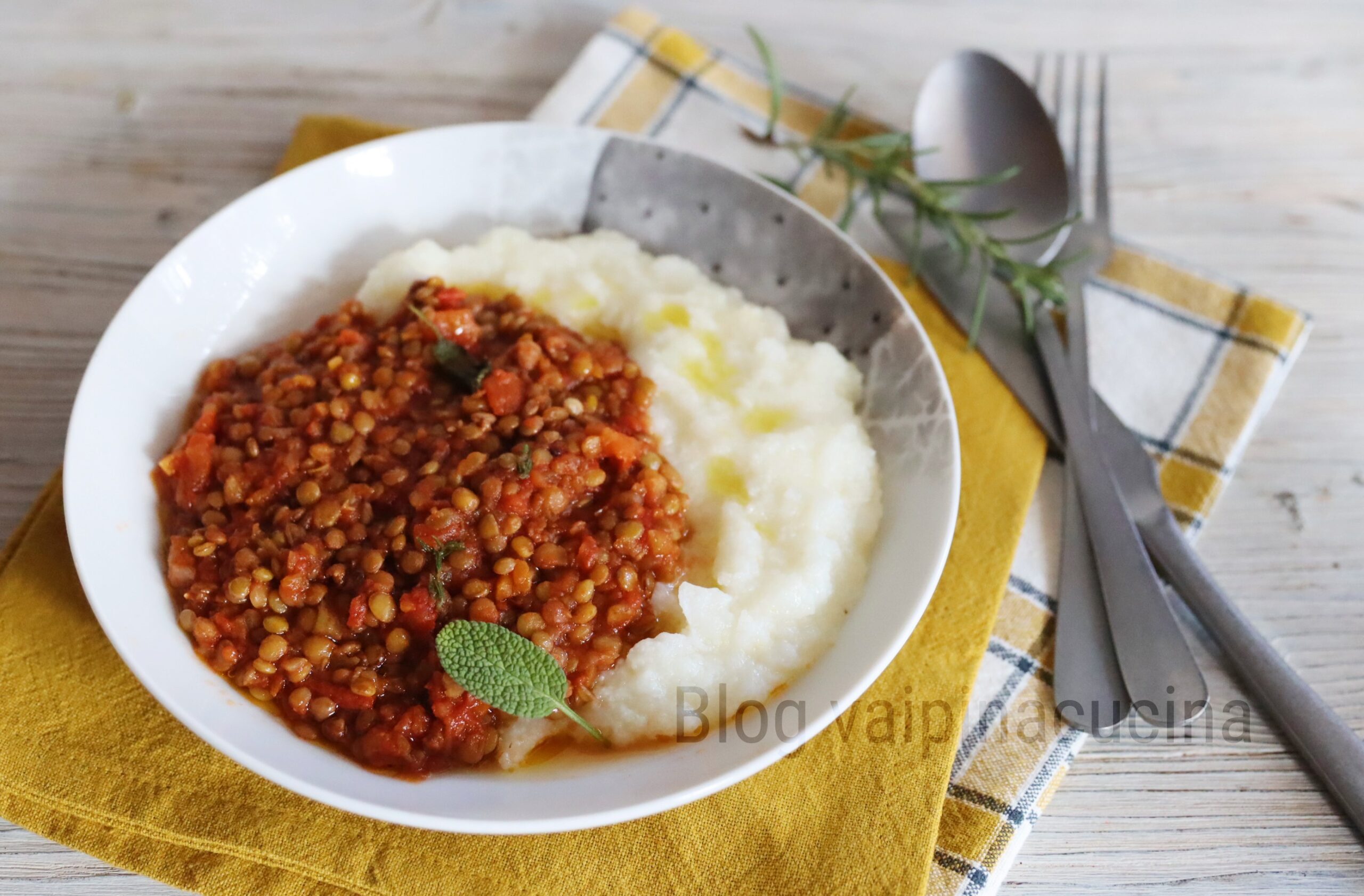 Polenta bianca con ragù di lenticchie Blog di vaipinacucina
